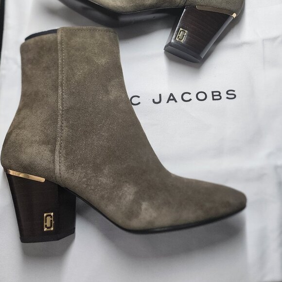 Brand New Marc Jacobs Suede Ankle Boots Taupe Size 9 US | 39 EU - Picture 13 of 15